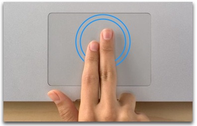 touchpad tapping actions